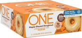 ONE front packaging showing maple glazed doughnut flavor and protein count