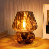 ONEWISH mushroom lamp front view showing vintage silhouette and ambient glow