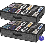 Onlyeasy vista frontal del organizador bajo cama con aspecto ordenado y capacidad