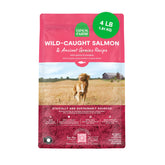 Open Farm front packaging of Ancient Grains Salmon showing clear label and benefits