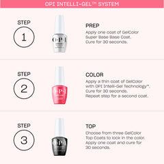 OPI botella de top coat junto a moneda para comparar tamaño práctico