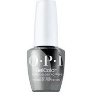 OPI botella frontal del top coat mostrando el envase y acabado brillante