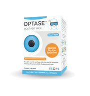 Optase empaquetado frontal mostrando la máscara y beneficios de confort