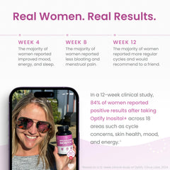 Optify label and ingredient panel highlighting myo and d-chiro ratio