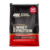 Optimum Nutrition envase frontal mostrando etiqueta y beneficio de 24 g proteína