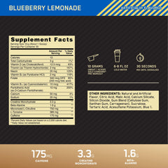 Bebida Optimum Nutrition pre-workout en coctelera lista para entrenar con energía