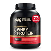 optimum nutrition front packaging shows 5 lb tub and flavor benefit