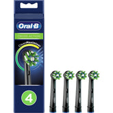 Oral‑B cabezal CrossAction frontal mostrando forma y color negro, limpieza eficaz