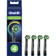 Oral‑B cabezal CrossAction frontal mostrando forma y color negro, limpieza eficaz