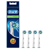 Oral-B paquete frontal de cuatro cabezales mostrando ahorro y compatibilidad