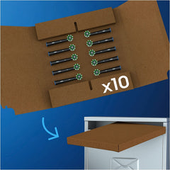 Oral-B CrossAction CleanMaximiser color-change bristles indicating replacement