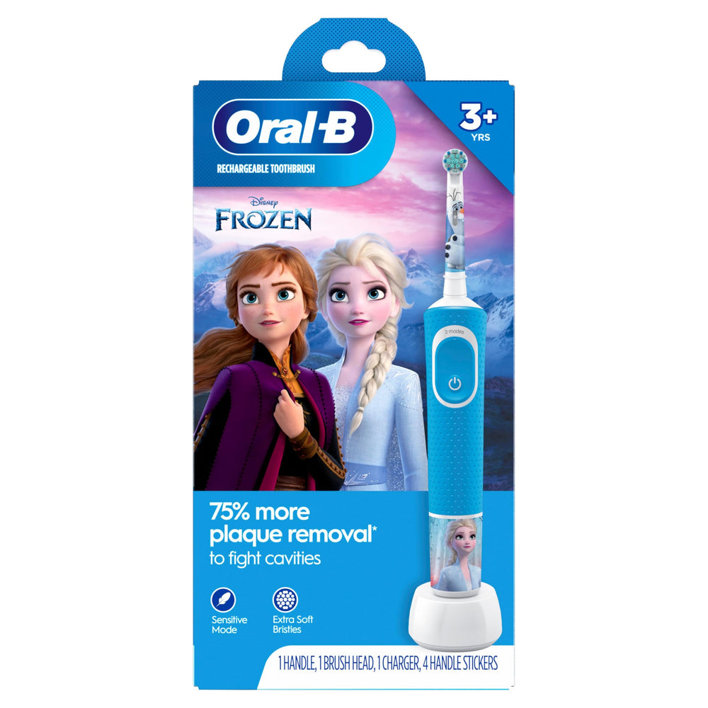 Oral-B mango frontal con diseño Disney's Frozen que atrae a niños