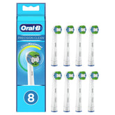 Oral-B front packaging showing eight Precision Clean heads for easy supply