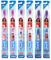 Oral-B vista frontal del envase mostrando princesas y pack de seis, fomenta rutina