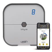 Orbit B-hyve front panel showing controls and compact design for easy indoor installation