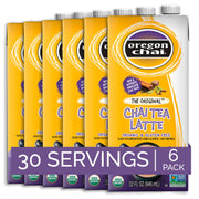 Oregon Chai botella frontal pack 32 fl oz mostrando etiqueta y forma