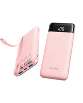 Orfeika front view showing power bank packaging and compact design benefit