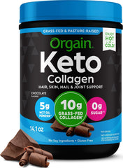 Orgain envase frontal del producto mostrando etiqueta clara y beneficio keto
