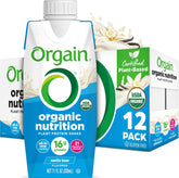 Orgain vanilla front packaging showing bottle and label for quick selection