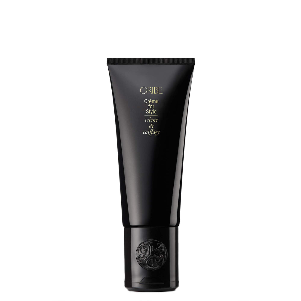 Oribe crema frontal del envase muestra tamaño práctico y marca