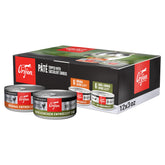 ORIJEN front packaging showing the 12 count variety pack and premium branding benefits