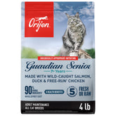 ORIJEN front packaging showing Guardian Senior benefits and grain-free formula