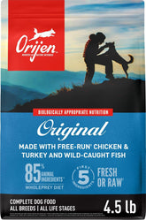 ORIJEN front packaging showing brand and original recipe benefits