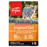 ORIJEN front packaging 4 lb bag showing product branding and benefits