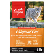ORIJEN front packaging 4 lb bag showing product branding and benefits