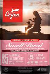 ORIJEN small breed front packaging showing brand and benefits