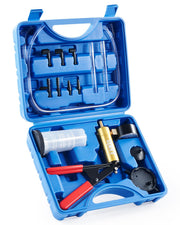 Orion Motor Tech pump front view showing compact aluminum body and blue finish for durability