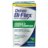 Osteo Bi-Flex frasco frontal que muestra la presentación y beneficios visibles