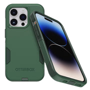 OtterBox Commuter vista frontal en verde Trees Company, protección elegante