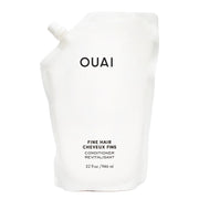 OUAI refill front label showing product and brand benefits