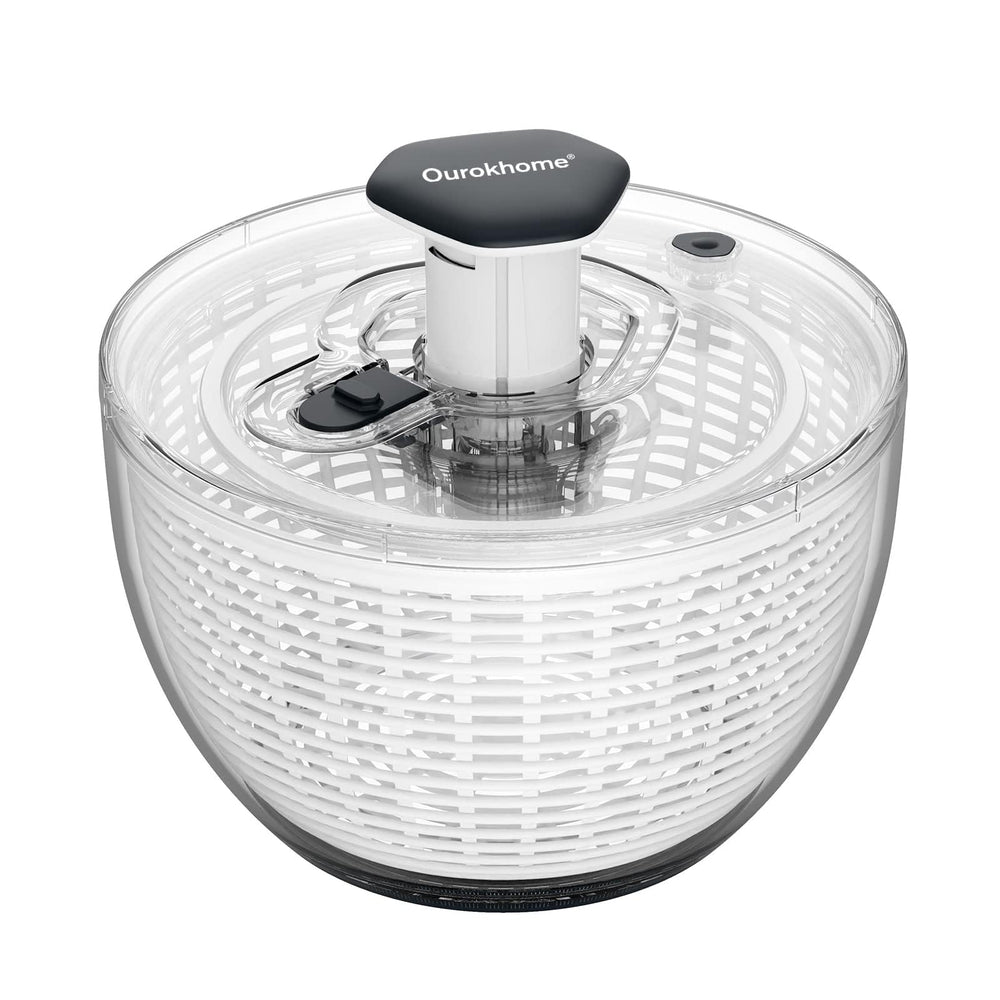 Ourokhome front view showing full salad spinner and family-size capacity benefit