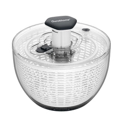Ourokhome front view showing full salad spinner and family-size capacity benefit