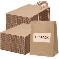 OUTUXED frontal de la bolsa kraft 8x4x10, presentación profesional y resistente