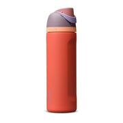Owala FreeSip front view showing Terracotta Sunset color and insulated body benefit