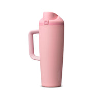 Owala FreeSip 30 oz front view showing rose quartz finish and insulation benefit