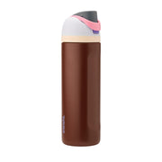 Owala FreeSip cranberry bottle front view showing colorful finish and ergonomic shape for easy carrying