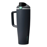 Owala FreeSip front view Foggy Tide showing color and 40 oz capacity benefit