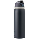 Owala FreeSip front view showing foggy tide finish and large capacity benefit