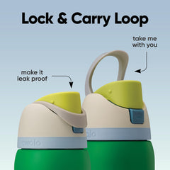 Owala FreeSip built-in straw closeup showing hygienic sip option