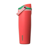 Owala FreeSip Sway front view showing Strawberry Fields color and capacity benefit