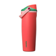 Owala FreeSip Sway front view showing Strawberry Fields color and capacity benefit