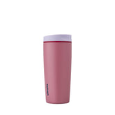 Owala SmoothSip Slider frente mostrando diseño morado rosa y cierre antifugas