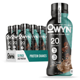 OWYN cold brew front packaging shows clean ingredients and 20g protein benefit