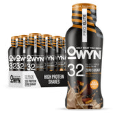 OWYN bottle front view showing No Nut Buttercup flavor and high protein benefit