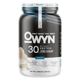 OWYN frasco frontal mostrando etiqueta y beneficios visibles