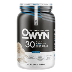 OWYN frasco frontal mostrando etiqueta y beneficios visibles